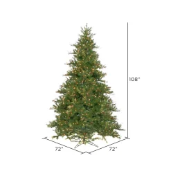 Pre-Lit Christmas Trees*Andover Mills Galarza 9' Green Pine Artificial Christmas Tree With 1100 Warm Clear/White Lights