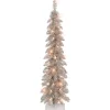 Pre-Lit Christmas Trees*The Holiday Aisle Giany 4' H Slender Gold Pine Christmas Tree With 50 Lights