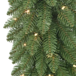 Pre-Lit Christmas Trees*The Holiday Aisle Glendower Slender Green Pine Christmas Tree With 50 Lights