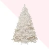 Pre-Lit Christmas Trees*Hashtag Home Glittery White Artificial Fir Christmas Tree With Lights
