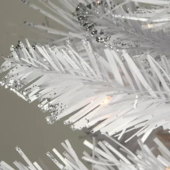 Pre-Lit Christmas Trees*Hashtag Home Glittery White Artificial Fir Christmas Tree With Lights