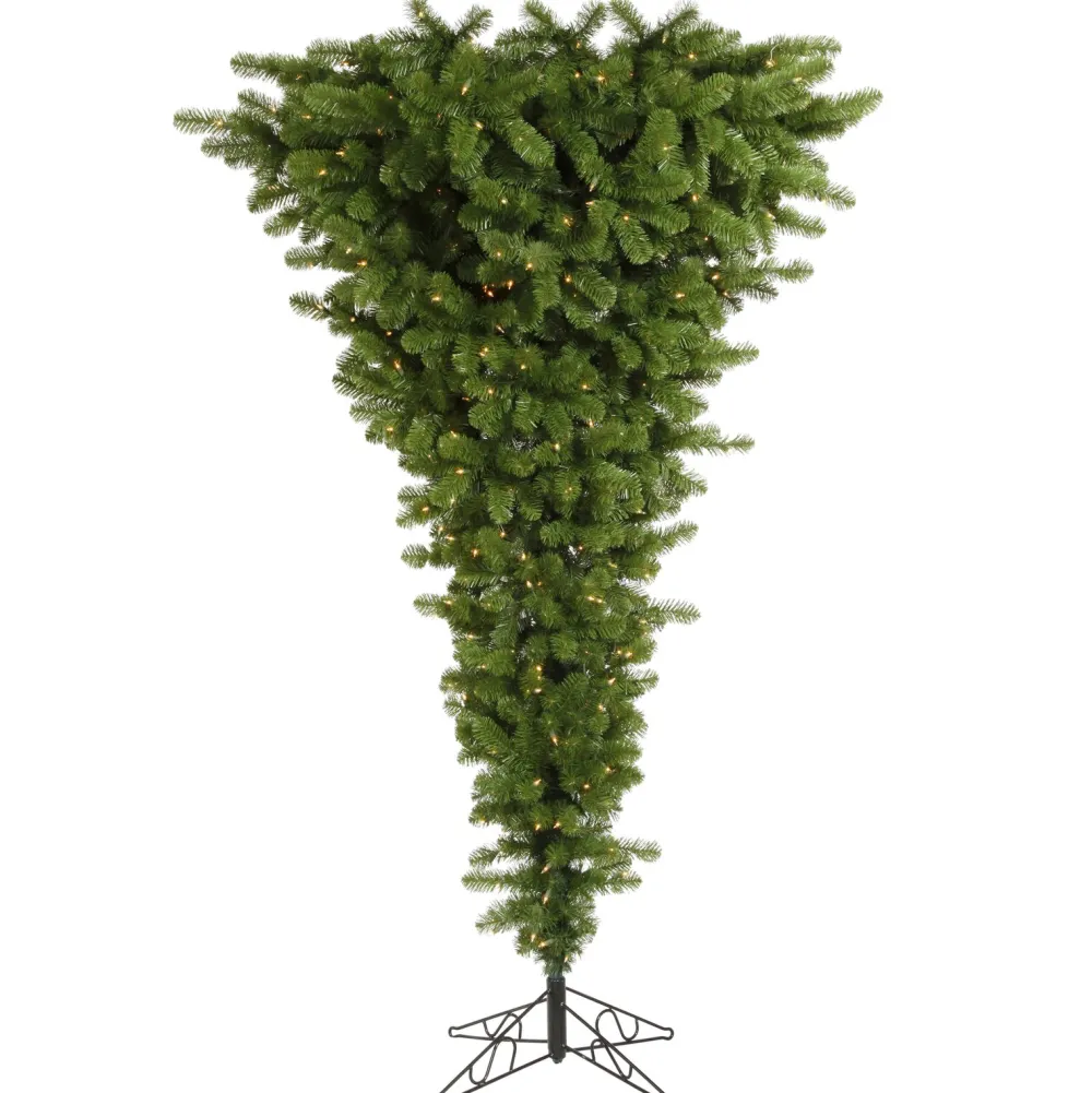 Pre-Lit Christmas Trees*The Holiday Aisle Green American Upside Down Artificial Unique Tree