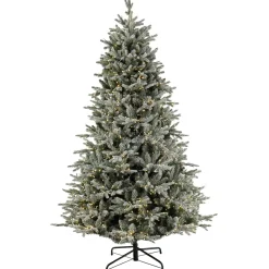 Pre-Lit Christmas Trees*The Twillery Co. Green Artificial Fir Flocked/Frosted Christmas Tree With Led Lights