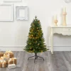 Pre-Lit Christmas Trees*The Holiday Aisle Green Artificial Realistic Fir Feather Christmas Tree With Led Steady/Constant Lights
