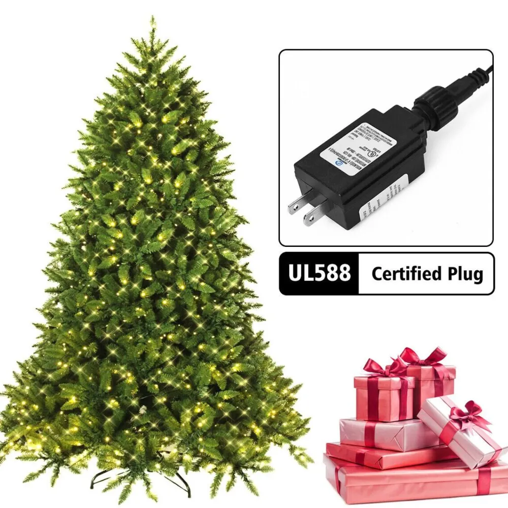 Pre-Lit Christmas Trees*The Holiday Aisle Green Fir Artificial Christmas Tree With 650 Clear & White Lights