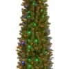 Pre-Lit Christmas Trees*Mercury Row Green Fir Artificial Christmas Tree With Color + Clear Lights