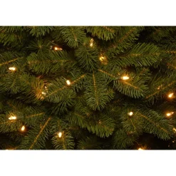 Pre-Lit Christmas Trees*Mercury Row Green Fir Artificial Christmas Tree With Color + Clear Lights