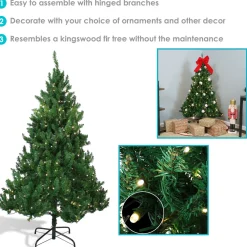 Pre-Lit Christmas Trees*The Holiday Aisle Green Fir Christmas Tree With Led Lights