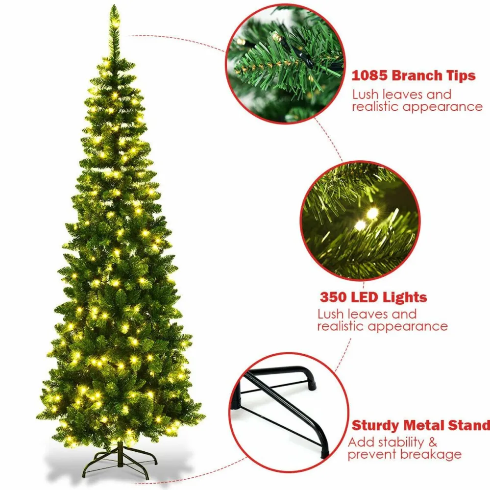 Pre-Lit Christmas Trees*The Holiday Aisle Green Pine Artificial Christmas Tree