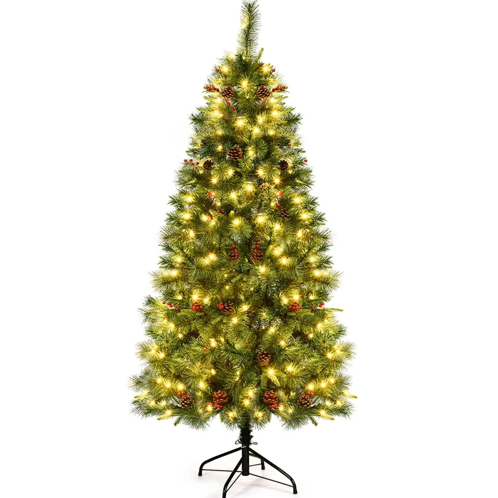 Pre-Lit Christmas Trees*The Holiday Aisle Green Pine Artificial Christmas Tree With 250 Clear/White Lights