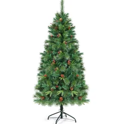 Pre-Lit Christmas Trees*The Holiday Aisle Green Pine Artificial Christmas Tree With 250 Clear/White Lights