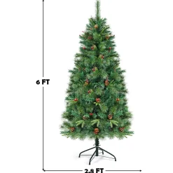Pre-Lit Christmas Trees*The Holiday Aisle Green Pine Artificial Christmas Tree With 250 Clear/White Lights
