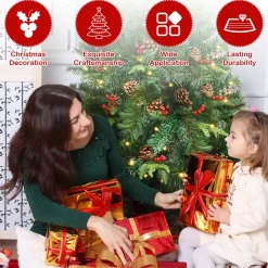 Pre-Lit Christmas Trees*The Holiday Aisle Green Pine Artificial Christmas Tree With 250 Clear/White Lights