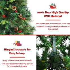 Pre-Lit Christmas Trees*The Holiday Aisle Green Pine Artificial Christmas Tree With 250 Clear/White Lights