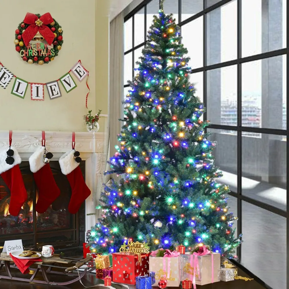 Pre-Lit Christmas Trees*The Holiday Aisle Green Pine Artificial Christmas Tree With 150 Clear Lights