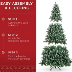 Pre-Lit Christmas Trees*The Holiday Aisle Green Pine Artificial Christmas Tree With 250 Clear/White Lights