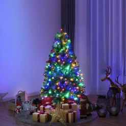 Pre-Lit Christmas Trees*The Holiday Aisle Green Pine Christmas Tree With Led Twinkling Lights