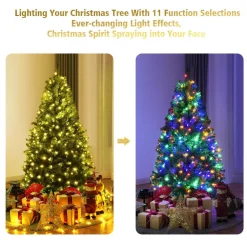 Pre-Lit Christmas Trees*The Holiday Aisle Green Pine Christmas Tree With Led Twinkling Lights