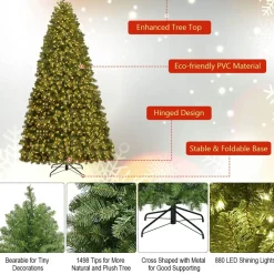 Pre-Lit Christmas Trees*The Holiday Aisle Green Pine Christmas Tree With Lights