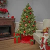Pre-Lit Christmas Trees*The Holiday Aisle Green Realistic Artificial Pine Christmas Tree With Dual Color Led Lights