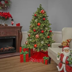 Pre-Lit Christmas Trees*The Holiday Aisle Green Realistic Artificial Pine Christmas Tree With Dual Color Led Lights