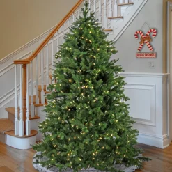 Pre-Lit Christmas Trees*The Holiday Aisle Green Realistic Artificial Pine Christmas Tree With Dual Color Led Lights