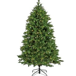 Pre-Lit Christmas Trees*The Holiday Aisle Green Realistic Artificial Pine Christmas Tree With Dual Color Led Lights