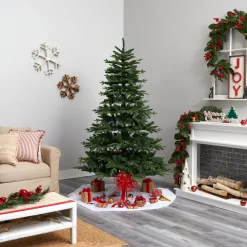 Pre-Lit Christmas Trees*The Holiday Aisle Green Realistic Artificial Spruce Cashmere Christmas Tree With 650 Led Lights