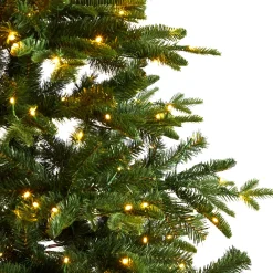 Pre-Lit Christmas Trees*The Holiday Aisle Green Realistic Artificial Spruce Cashmere Christmas Tree With 650 Led Lights