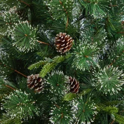 Pre-Lit Christmas Trees*The Holiday Aisle Green Realistic Artificial Pine Cashmere Christmas Tree With 900 Led Lights And Pinecones