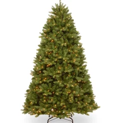 Pre-Lit Christmas Trees*Red Barrel Studio Green Realistic Artificial Spruce Christmas Tree With Led Lights