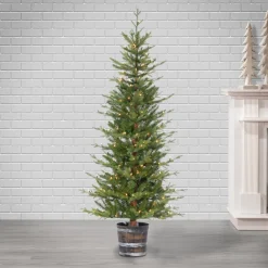 Pre-Lit Christmas Trees*Sand & Stable Green Realistic Artificial Pine Christmas Tree With Lights