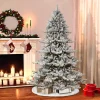 Pre-Lit Christmas Trees*The Holiday Aisle Green Realistic Artificial Spruce Flocked/Frosted Christmas Tree With Lights