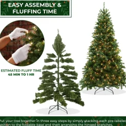 Pre-Lit Christmas Trees*The Holiday Aisle Green Spruce Christmas Tree With Lights