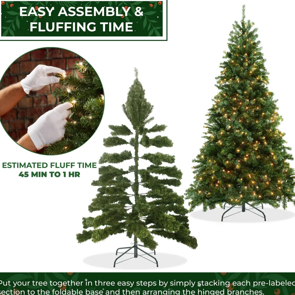 Pre-Lit Christmas Trees*The Holiday Aisle Green Spruce Christmas Tree With Lights