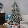 Pre-Lit Christmas Trees*The Holiday Aisle Green Spruce Flocked/Frosted Christmas Tree With 450 Lights