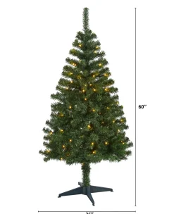 Pre-Lit Christmas Trees*The Holiday Aisle Green Tree Type Fir Cashmere Christmas Tree With 650 Lights Led