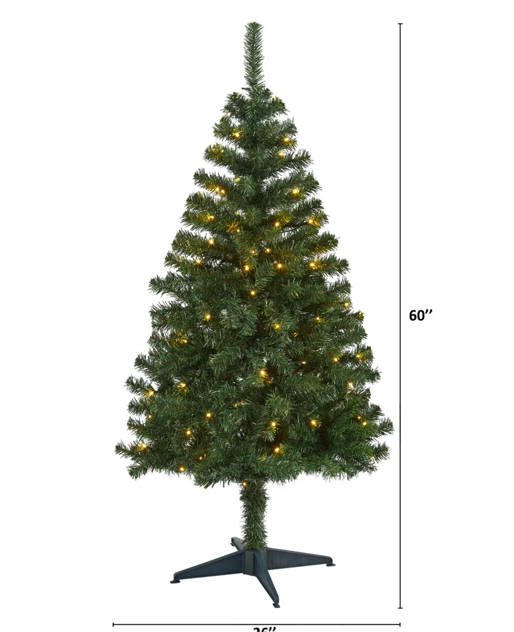 Pre-Lit Christmas Trees*The Holiday Aisle Green Tree Type Fir Cashmere Christmas Tree With 650 Lights Led