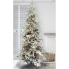 Pre-Lit Christmas Trees*Kelly Clarkson Home Green/White Realistic Artificial Pine Flocked/Frosted Christmas Tree With Lights