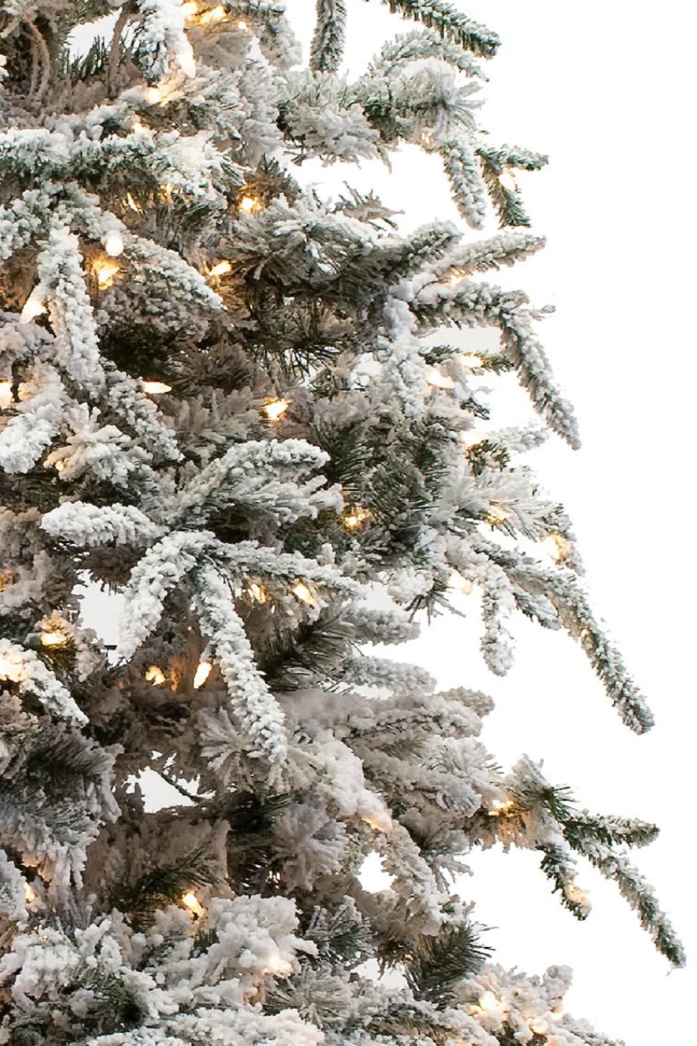 Pre-Lit Christmas Trees*Kelly Clarkson Home Green/White Realistic Artificial Pine Flocked/Frosted Christmas Tree With Lights