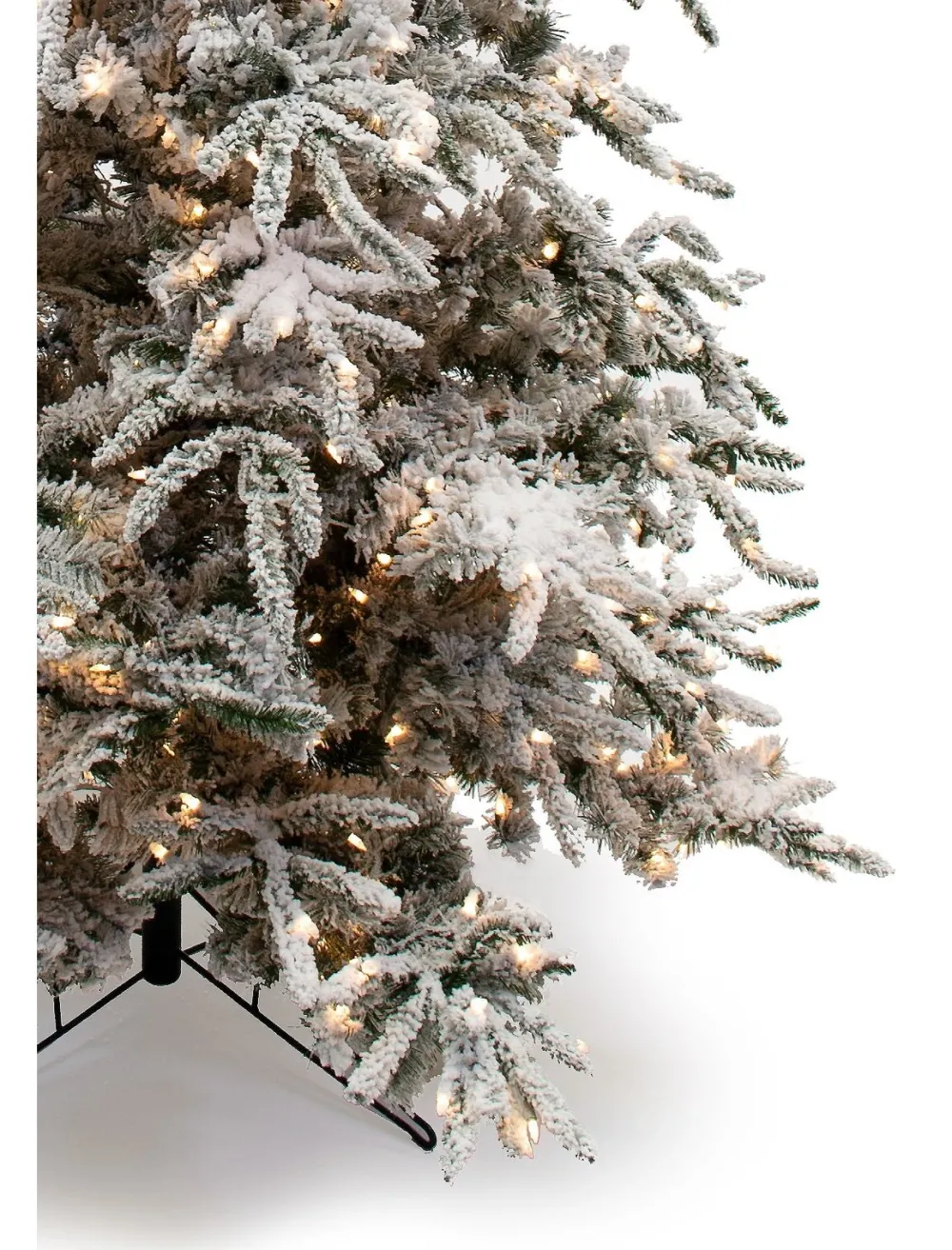 Pre-Lit Christmas Trees*Kelly Clarkson Home Green/White Realistic Artificial Pine Flocked/Frosted Christmas Tree With Lights