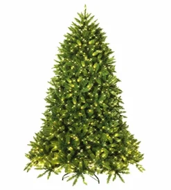 Pre-Lit Christmas Trees*The Holiday Aisle Hinged 7.5' Green Fir Artificial Christmas Tree With 700 Clear And White Lights