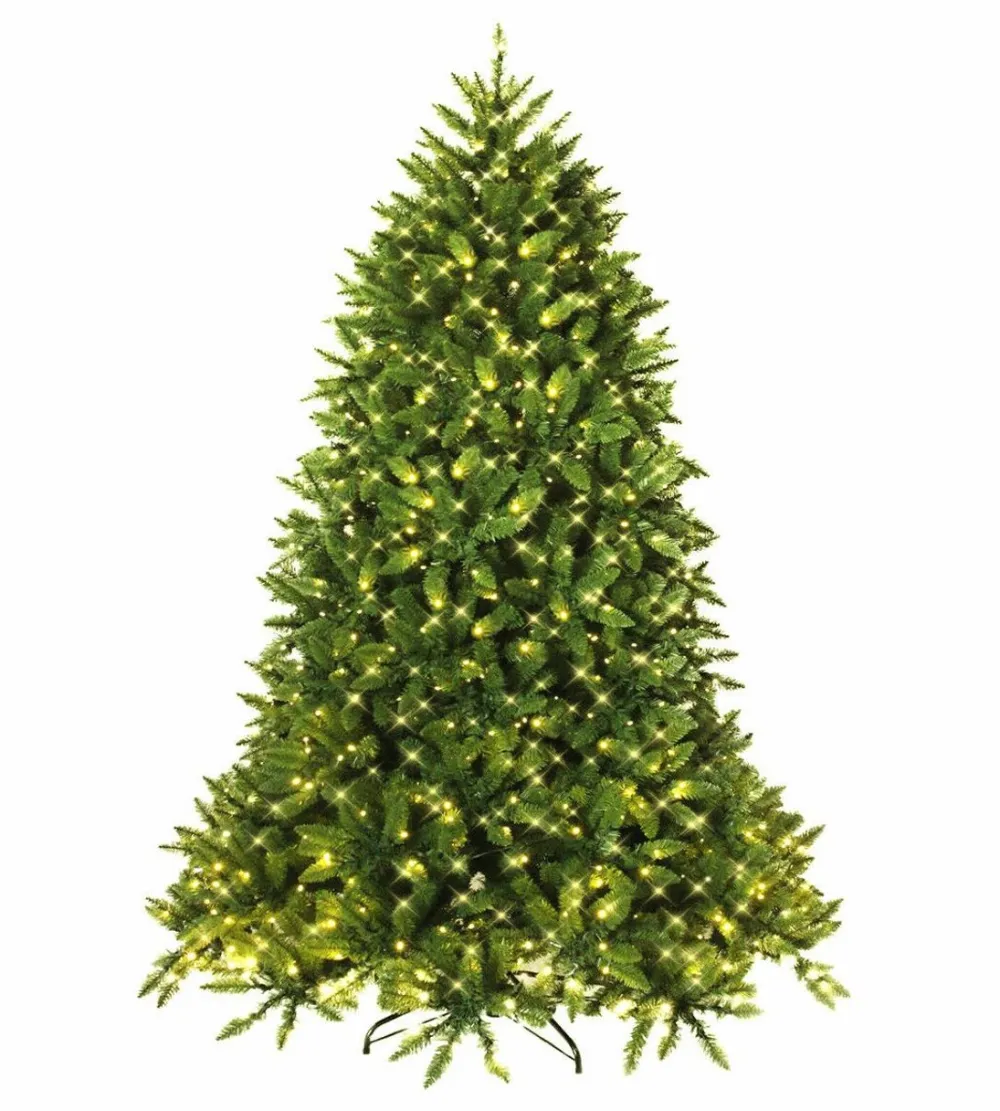 Pre-Lit Christmas Trees*The Holiday Aisle Hinged 7.5' Green Fir Artificial Christmas Tree With 700 Clear And White Lights