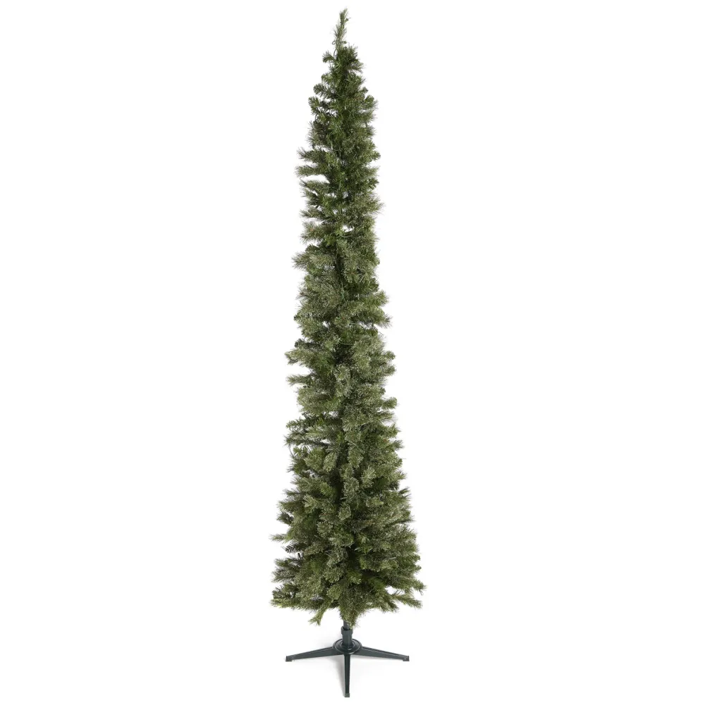 Pre-Lit Christmas Trees*The Holiday Aisle Home Heritage 9 Ft Pencil Pine Prelit Artificial Christmas Tree 500 Clear Lights