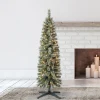 Pre-Lit Christmas Trees*The Holiday Aisle Home Heritage 5 Ft Pre Lit Stanley Cashmere Pencil Pine Christmas Tree W/ Lights