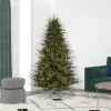 Pre-Lit Christmas Trees*The Holiday Aisle Itasca Frasier 6.5' Green Fir Trees Artificial Christmas Tree With 600 Led Clear/White Lights With Stand