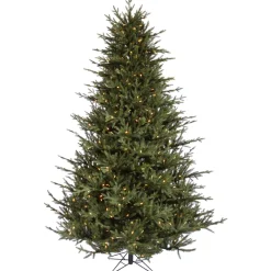 Pre-Lit Christmas Trees*The Holiday Aisle Itasca Frasier 6.5' Green Fir Trees Artificial Christmas Tree With 600 Led Clear/White Lights With Stand