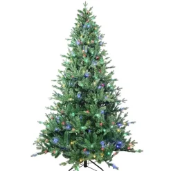 Pre-Lit Christmas Trees*Kurt Adler Jackson 7' H Green Pine Artificial Christmas Tree With 350 Multi-Color Lights