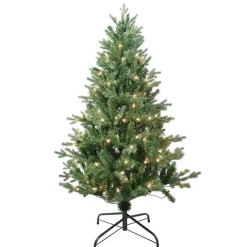 Pre-Lit Christmas Trees*Kurt Adler Jackson Green Pine Artificial Christmas Tree With 150 Clear Lights