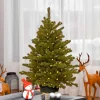 Pre-Lit Christmas Trees*Andover Mills Kiara 36" H Green Artificial Christmas Tree With 100 Lights
